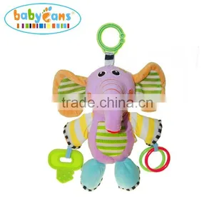 Babyfans 2015 New Product Cartoon Animal Toys And Plush Stuffed Baby Toys Baby Teether Toy With Rattles thumbnail-5