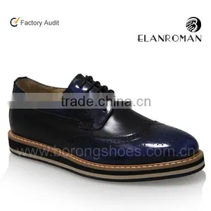 Wholesales Men Casual Leather Flat Sole Leather Shoes for Men thumbnail-1