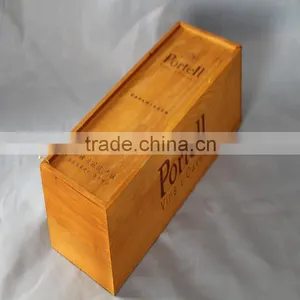 2016 Wooden Wine Box Laser Engraving Logo Natural Wood Color thumbnail-4