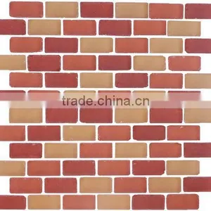 12''X12'' Red Blend Tumbled Glass Mosaic thumbnail-1