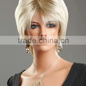 Ladies Short Wig Blonde Black Brown Wig Bob Curly Boycut Wedge Style Wigs W368 thumbnail-1