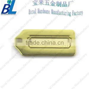 Gold-plating Embossed Metal Zipper Puller in Zinc Alloy thumbnail-1