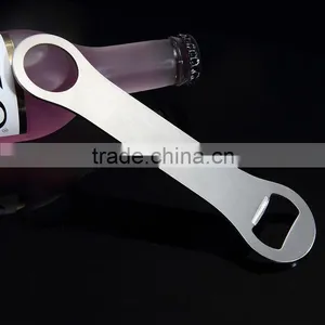 Frosted Steel Color Double Round Beer Bottle Opener thumbnail-1