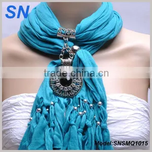 Fashion Lady's Christmas Circular Pendant Scarf thumbnail-1