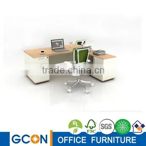 L Shape Office Desk Table High Quality Wooden Ceo Melamine Executive Desk thumbnail-1