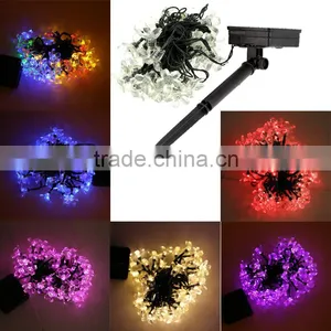 New Arrival 6 Colors 50 LED Solar Christmas String Light Outdoor Fairy Flower Blossom Decoration Mas Wedding Party Garden Light thumbnail-1