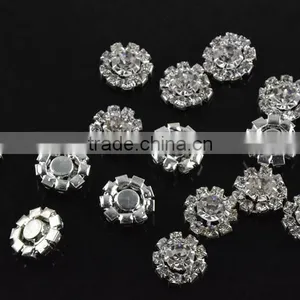 Cheap Silver Bling Flower Rhinestone Embellishment,Beautiful Rhinestone Accessories thumbnail-2