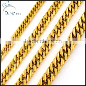 New Fashion Men's Jewelry Stainless Steel Silver Cuban Chain Bracelet thumbnail-3