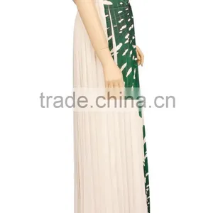 2015 Spring Fashion Designer Ladies Skirts Chiffon Pleated Girls Maxi Skirts thumbnail-2