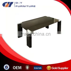 Black Painting Glass Center Table With MDF Frame thumbnail-1