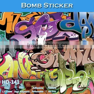 HD-138 High Definition Printing Bomb Vinyl Car Stickers 3D Car Film thumbnail-6