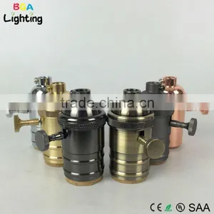 CE E27 Brass Led Ceiling Lamp Socket With Switch thumbnail-6