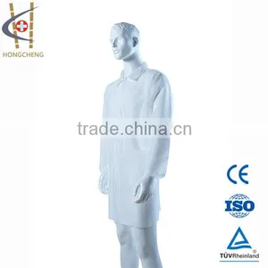 White Single-used Antibacterial Long Doctor Lab Coat thumbnail-1