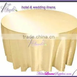 Gold Satin Wedding Table Cloths, Round Satin Table Cloths thumbnail-1