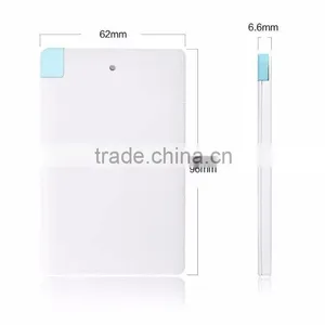 Cheapest Polymer Slim Credit Wallet 1800mah Power Bank With Mic Cable Biut in thumbnail-3