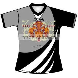 New Arrival 100% Polyester Subliamtion Custom Rugby Jersey thumbnail-5