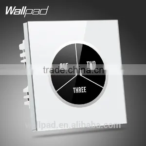 Hot Sales Wallpad Benz LED Waterproof UK White Tempered Glass 110~250V 3 Gang 2 Way 3 Way Smart Touch Screen Light Wall Switch thumbnail-1