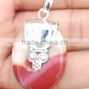 Sterling Silver Blue Topaz Pendant, Semiprecious Pendant, Jewellery Designs thumbnail-1