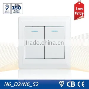 N6 Series Wall Switch 2 Gang 1 Way/ 2 Gang 2 Way thumbnail-1