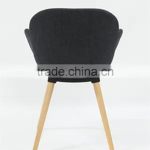 Promotional Colorful Fabric Seat Solid Wood Chair Frame in Dining Chairs thumbnail-5