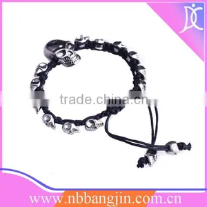 Leather Wrap Bracelets,Skull Fashion Bracelet thumbnail-1