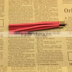 Wholesale 7-10cm Mutil Color Suede Leather Tassel,100pcs Gold Cap Tassel for Diy thumbnail-5
