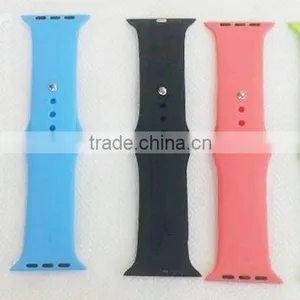 Smartwatch Silicone Strap Band Replacement Sport Watch Wrist Straps With Connector Adatptor Adjustment Length For Apple Watch thumbnail-4