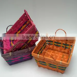 Colorful Bamboo Storage Basket thumbnail-2
