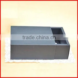 Custom Black Card Paper Gift Box Drawer Packing Wholesale thumbnail-1