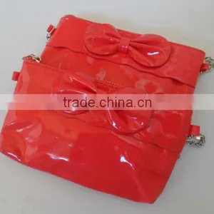 Red Bow Little Girls Shoulder Bag With Chain thumbnail-4
