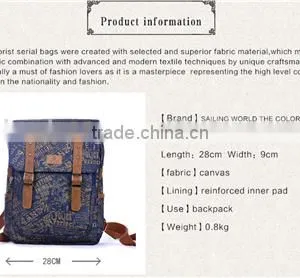 Large Capacity Unisex Handmade Canvas Laptop Bag & Backpack thumbnail-5