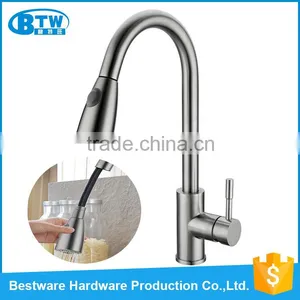 Wholesale Custom 304 Stainless Steel Single Handle Pull Out Upc Kitchen Sink Faucet thumbnail-2