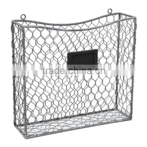 Icegreen Metal Wire Wall Mounted Basket for Magazine With a Designed Logo thumbnail-2