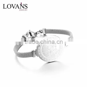 Italy Religious Style 2016 Men's Stainless Steel Bracelets SSBL050W thumbnail-1