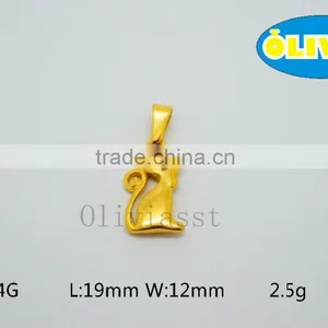 Olivia 2016 New Fashion Modern 316 Stainless Steel Cast Metal Lovely Rabbit Pendant thumbnail-4