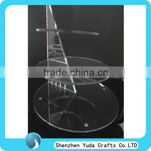 Desktop Cheap Custom Unique Round Clear Acrylic Wedding Cake Racks Good Quality thumbnail-1