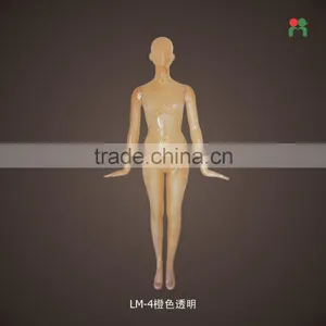 2015 Fashion Fiberglass Plus Size Transparent Colourful Female Mannequin Transparent Mannequin LM-4 thumbnail-1