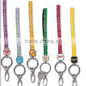 Fashion Bling Custom Logo Rhinestone Keychain Lanyard thumbnail-1