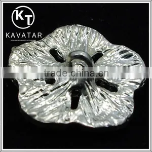 Good Quality NK001 Metal Flower Lead Free Metal Shank Rhinestone Buttons thumbnail-3