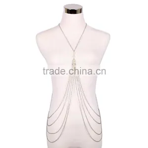 Multilayer Tassel Pearl Sexy Waist Chain thumbnail-2