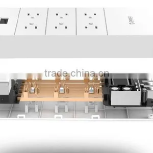 6 Outlet 5 Port USB Smart Power Strip US Plug CE UL ETL CETL Certictication Socket Electrical Plug Extension Cord thumbnail-4
