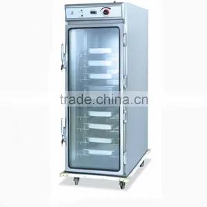 High Quality Mobile Double Door Electric Food Warmer Cart Trolley thumbnail-5