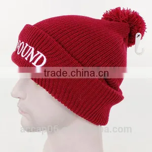 Cheap Knitted Red Beanie Hat/custom Red Beanie Hat thumbnail-4