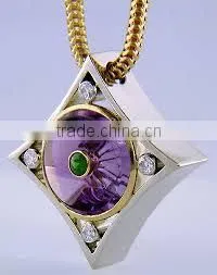 Fashion Jewelry,garnet Engagement Necklace Pendants,wholesale,wedding Gift thumbnail-1