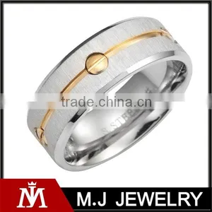 Impressive 316L Stainless Steel Mens Ring Band Silver Gold Fashion Brand Rings Jewelry thumbnail-1