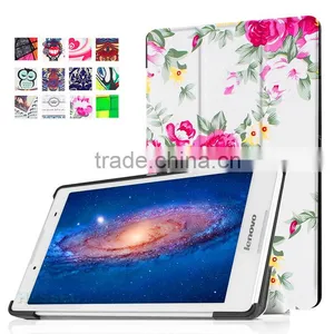 Smart-Shell Mobile Phone Case 3-Folding Stand Leather Cover For Lenovo Tab2 A8-50 thumbnail-1