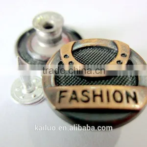 Fashion Brush Copper Color Jeans Button thumbnail-1