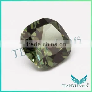 12x12mm 149# Light Green Electric Stone Square Cushion Spinel Loose Stone thumbnail-2