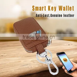 Security Fashion Small Male Leather Purse With Bluetooth thumbnail-3