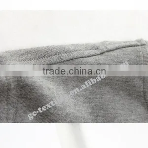 Custom Printed Round-collar Men's Malange Grey Long Sleeve T-shirts thumbnail-6
